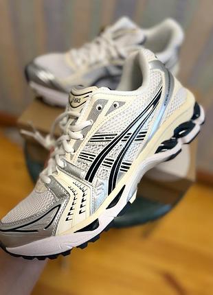 Кросівки asics gel-kayano 14 white silver black / асикс гель каяно