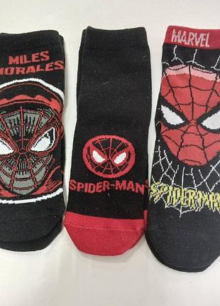 Носки шкарпетки spiderman спайдермен eu 23-26, набір 3 пари