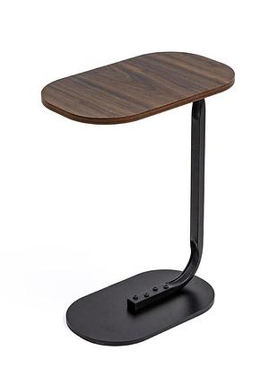 Столик приставной овальный 45х28х59см walnut wood sw-00003367