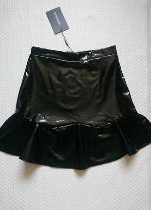 Юбка черная латекс 5