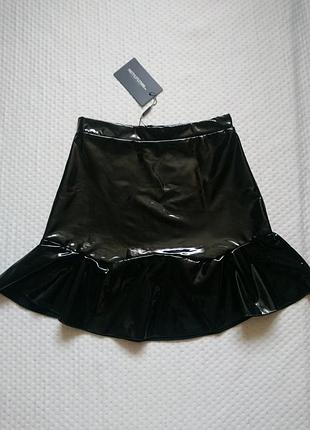 Юбка черная латекс 6