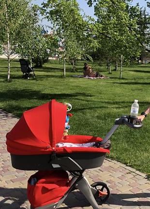 Коляска 2 в 1 stokke xplory v5 колір: ruby red