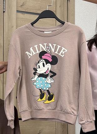 Кофта з принтом мінні маус minnie mouse disney 8307