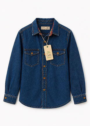 Стильна джинсова сорочка ovs kids 100% cotton 🔥