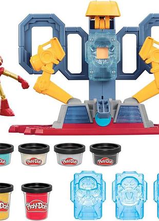 Play-doh marvel iron man железный человек armor maker lab набор для лепки пластилин плей до