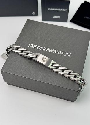 Браслет armani з нержавіючої сталі широкий