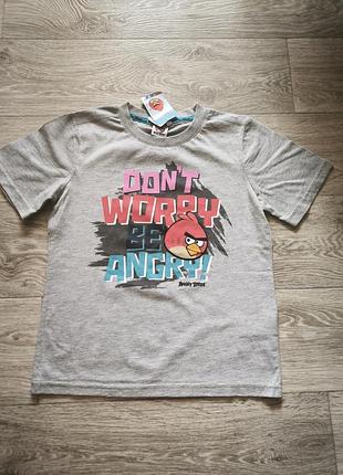 Футболка на хлопчика angry birds, вік 10 років, зріст 140