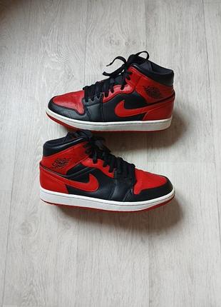Кроссовки мужские air jordan 1 mid banned оригінал.