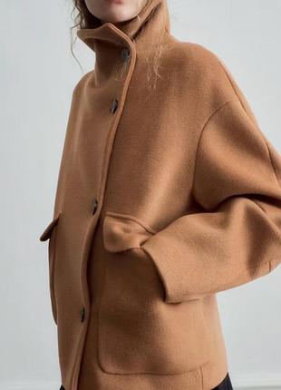 Пальто з вовняної суміші mango