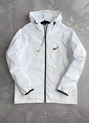 Мужская ветровка куртка nike белая с большим логотипом найк демисезон s / m / l / xl / xxl