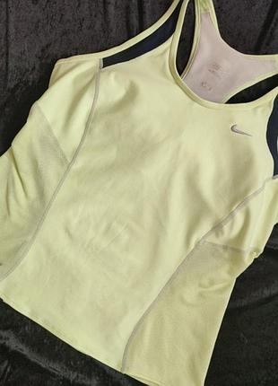 Лимонна салатова майка для спорту nike fit, р.l