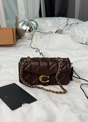 Сумка коричнева в стилі coach