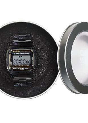 Електронний наручний годинник casio vintage a168wa-1 з підсвіткою illuminator колір black