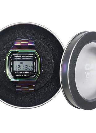 Електронний наручний годинник casio vintage a168wa-1 з підсвіткою illuminator колір gradient
