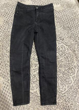 Чорні жіночі джинси river island у розмірі eur 42 (uk 16r)