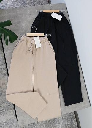 Штани джогери zara котон без флісу