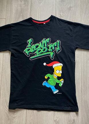 Футболка the simpsons bart simpson s ( 170 см) черная 100% хлопок