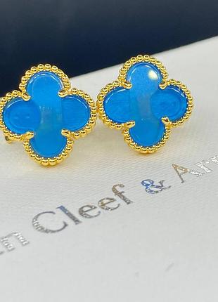 💎new💎брендовые серьги van cleef , vca, клевер, ван клиф ♥️♥️♥️с логотипом