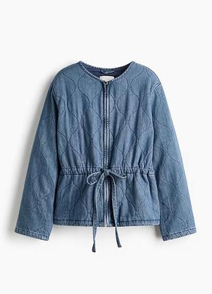 Куртка зі стьобаного деніму h&m