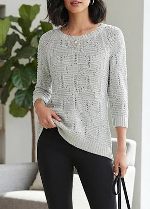 Подовжений джемпер з металізованою ниткою  per una / marks & spencer розмір s m