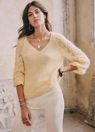 Ажурный джемпер sézane (diane jumper) из кид-мохера — xs/s