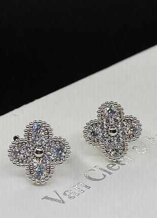 💎new💎брендовые серьги van cleef , vca, клевер, ван клиф ♥️♥️♥️с логотипом