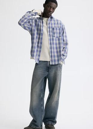 Сорочка чоловіча relaxed fit h&m
