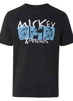 Футболка бавовняна з принтом для чоловіка disney mickey mouse 472996 s чорний