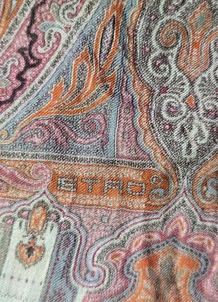 Etro итальянский люксовый бренд роскошный палантин шарф шелк с шерстью