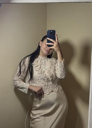 Мереживна блуза zara розмір xs