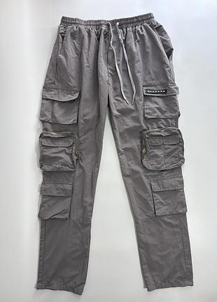 Чоловічі карго штани mennace multi-pocket cargo grey (розмір m)