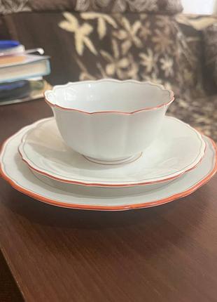 Элегантное чайное трио meissen: фасон «новый вырез» (neuer ausschnitt)