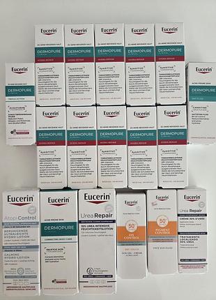 Набір заспокійливий зволожуючий крем для проблемної шкіри eucerin dermopure hydra repair