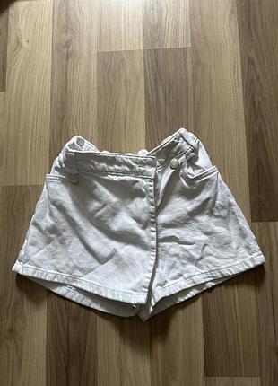 Біла джинсова юбка-шорти zara🤍