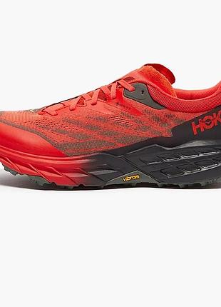 Чоловічі кросівки для трейлраннінгу hoka speedgoat 5 gtx у забарвленні fiesta / thyme (red / black).розмір: 45 1/3(29см);матеоіал: тканина