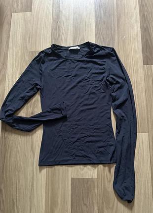 Темно-синя облягаюча жіноча кофта bershka💙