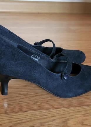Темно-сині туфлі marks & spencer footglove жіночі замшеві