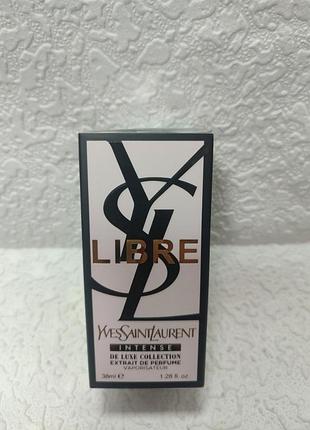Парфумована вода — це yves saint laurent libre intense, що вирізняється своїм фірмовим флаконом із золотим логотипом.38мл