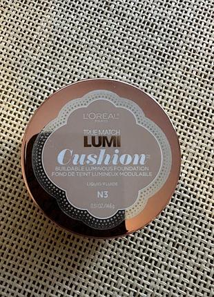 Тональна основа-кушон l'oréal paris true match lumi cushion у відтінку n3 natural