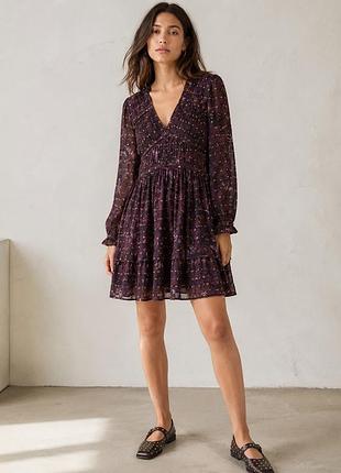 Сукня scotch & soda із золотистим  горохом, жатка, з модалом