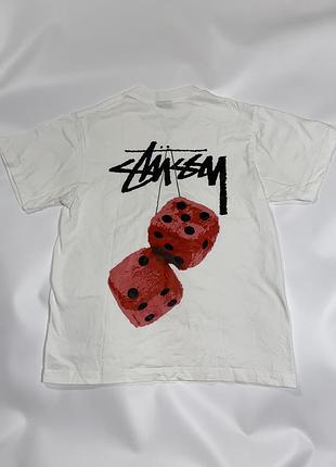 Оригінальна футболка stussy з принтом red fuzzy dice