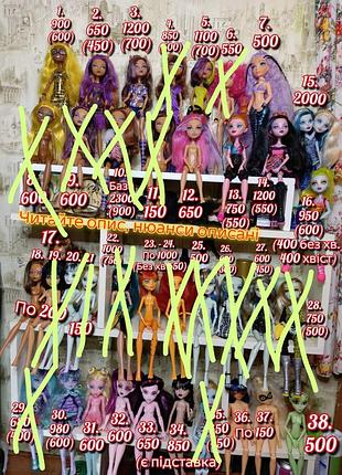 Колекція ляльки школа монстрів леді баг скалектор monster high монстрхай клодін нефера пері перл клавдія торалей френкі г1, г3 джиджи дракулаура еббі