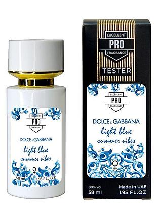 Dolce&gabbana light blue summer vibes тестер pro жіночий 58 мл