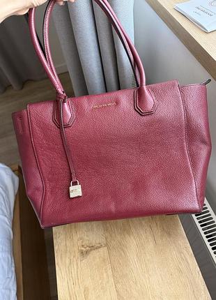 Оригінальна сумка michael kors | натуральна шкіра | бордова