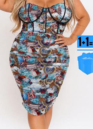 🥰 обтисла міні сукня з імітацією корсета shein 2xl