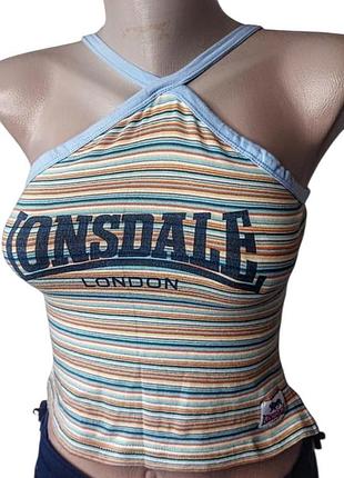 Оригінальний вінтажний топ-халтер lonsdale london (y2k)