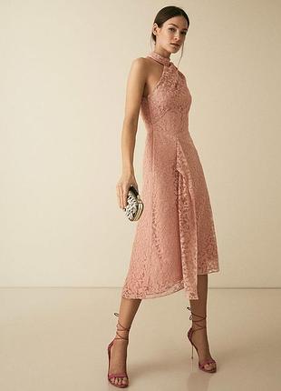 Reiss — элегантное кружевное платье миди