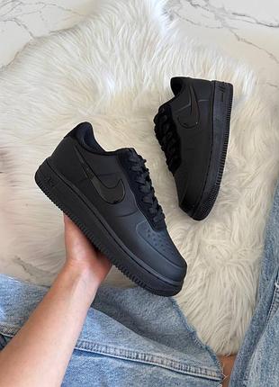 👟 кроссовки nike air force 1 low foamposite total black / наляжка bs👟