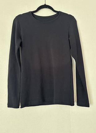 Чорний лонгслів heattech uniqlo, m розмір
