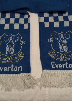Vintage - apl fc everton, england - вязаный клубный фанатский шарф апл - фк эвертон